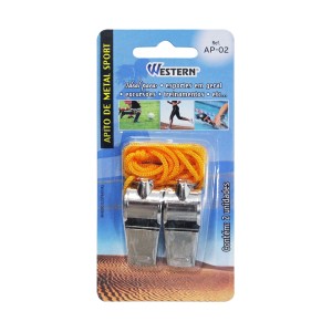 Apito metal c/2pçs ap-02