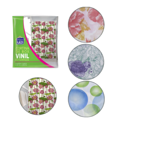 Cortina box vinil estampada c/1pç  604   plast leo