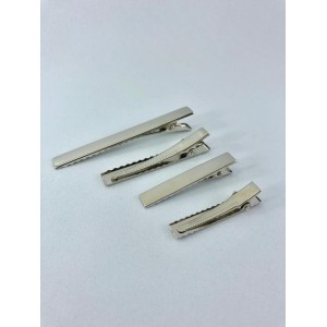 Grampo base tiara prata 7,7cm c/100pçs