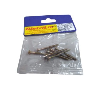 Parafuso philips ferro zincado p/madeira s/ bucha nº6 c/7pçs  com 6 pacotes 670