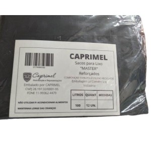 Saco lixo reforçado caprimel 20l 40l 60l 100l