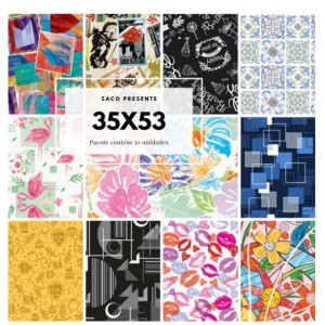 Saquinho pres. 35x53 c/50 sort. gala pais filhos