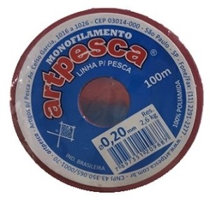 Linha pesca artpesca 0,20 caixa c/20pçs c/100mts cada