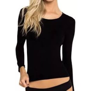 Camiseta segunda pele único preto manga longac/1pç  008 6311 Trifil