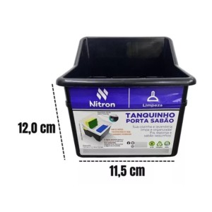 Porta sabão tanquinho c/1pç preto 113.012.003 nitron