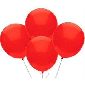 Balao 6.5 c/30 pç liso cor vermelho boli ideatex