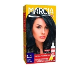 Tintura cabelo preto azulado 1.1 c/1 pç 30ml marcia