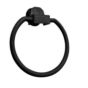 Porta toalha redondo preto c/ventosa c/1 pç 547 Daivak