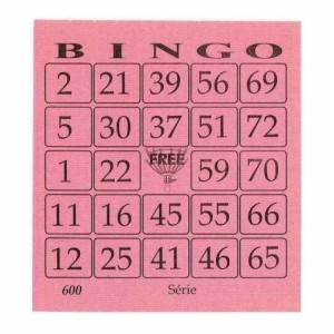 Bloco bingo médio rosa pct c/15pçs de 100 fls cada 1 a 15 cod. 02 free