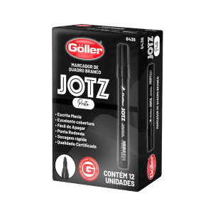 Marcador quadro branco jotz preto c/12 pçs 6438  g-1438  Goller