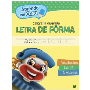 Livro aprenda em casa caligrafia letra de forma c/1 pç todolivro