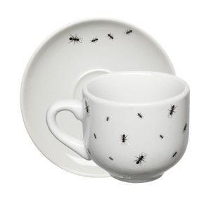 Jogo de xícara para café formiguinhas c/6 pçs jgxc060