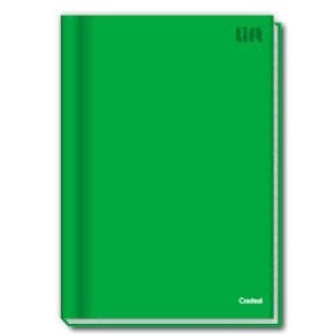 Caderno brochura lift c/1 capa dura 1/4 c/1 peça 96 fls verde 207949 credeal