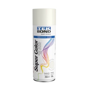 Tinta aerossol branco brilhante supercolor c/1pç tek bond