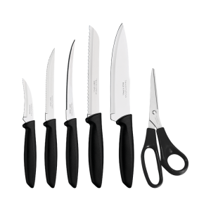 Jogo de facas tramontina plenus preto c/6pçs 23498/073