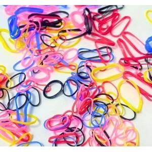 Elástico silicone colorido cart c/ 5 pacotes wl-224-4 rt071708 rt071709 6100 reds