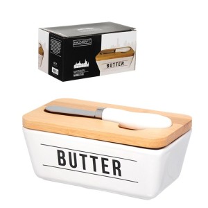 Manteigueira porcelana Manhattan 400ml branca pcln193/br