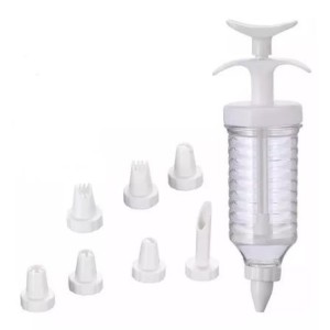 Jogo c/1 kit  pistola decoradora e 8 bicos de confeitar dc-07 western home