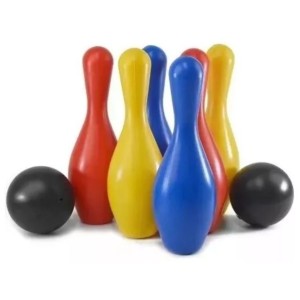Brinquedo boliche c/6 pinos + 2 bolas 0002 yaplast