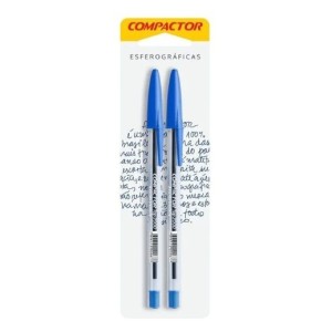 Caneta top 2000 c/2pçs azul 1745624 0110 compactor