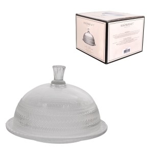 Queijeira de vidro rina 19cm qjra011