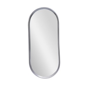 Bandeja espelhada oval prata 22x9,5cm banj013/pr