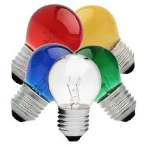 Lâmpada bolinha sortida c/25pçs 220v 15w 8494