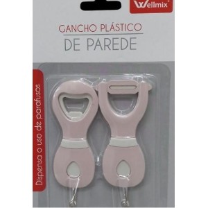 Cabide gancho adesivo c/2 pçs 5410  mz-33061