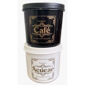 Kit pote açucar e café 1l c/2pçs 06.84 injetemp